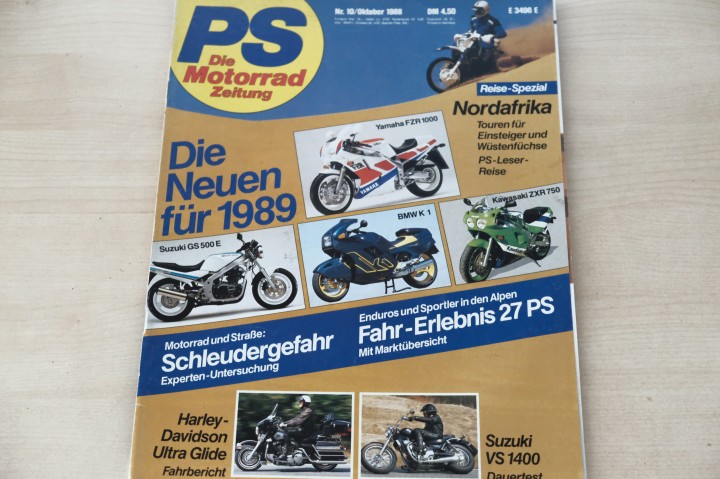 Deckblatt PS Sport Motorrad (10/1988)